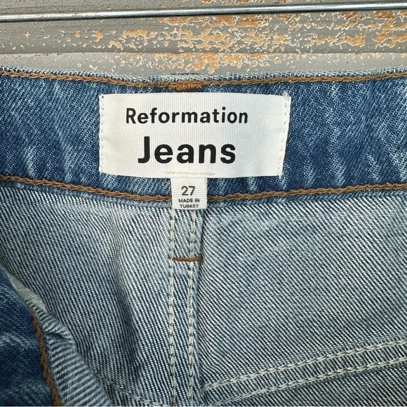 Reformation Dree Belted Baggy Wide Leg Jeans Sz 27 - Picture 10 of 15